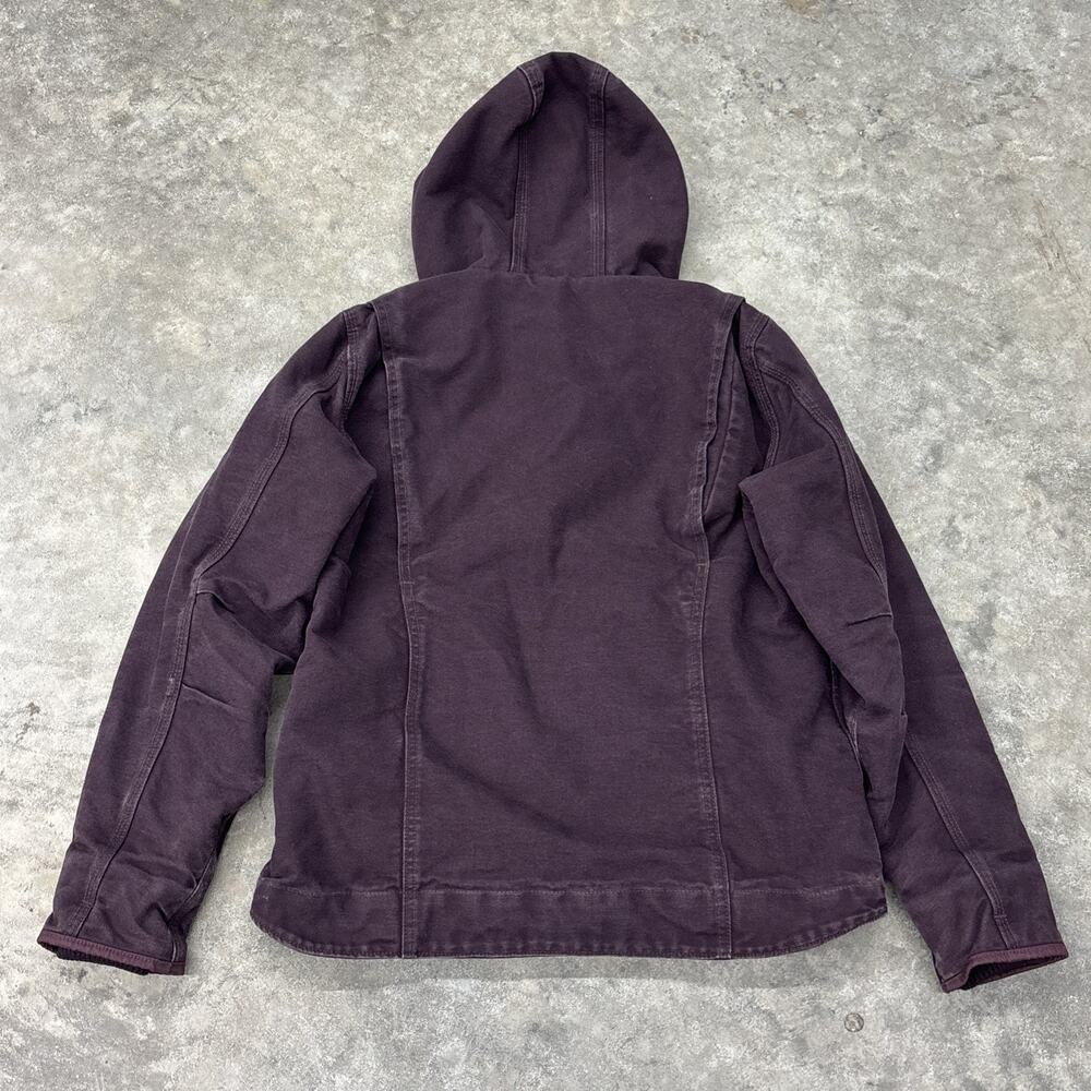 Carhartt Womens Sherpa Lined Jacket Coat Purple Women S Hooded Zip Plum Faded - Picture 10 of 13
